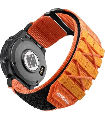 Bandletic Compatible With Garmin Fenix 8 51mm/7X/7X Pro/6X/6X Pro/5X Plus/5X/Fenix 3/3 HR Strap, 26mm Quick Fit Nylon Strap For Garmin Epix Pro