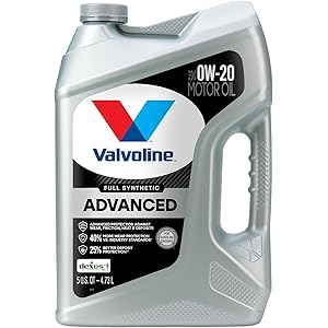 Valvoline Advanced Full Synthetic SAE 0W-20 Motor Oil 5 QT