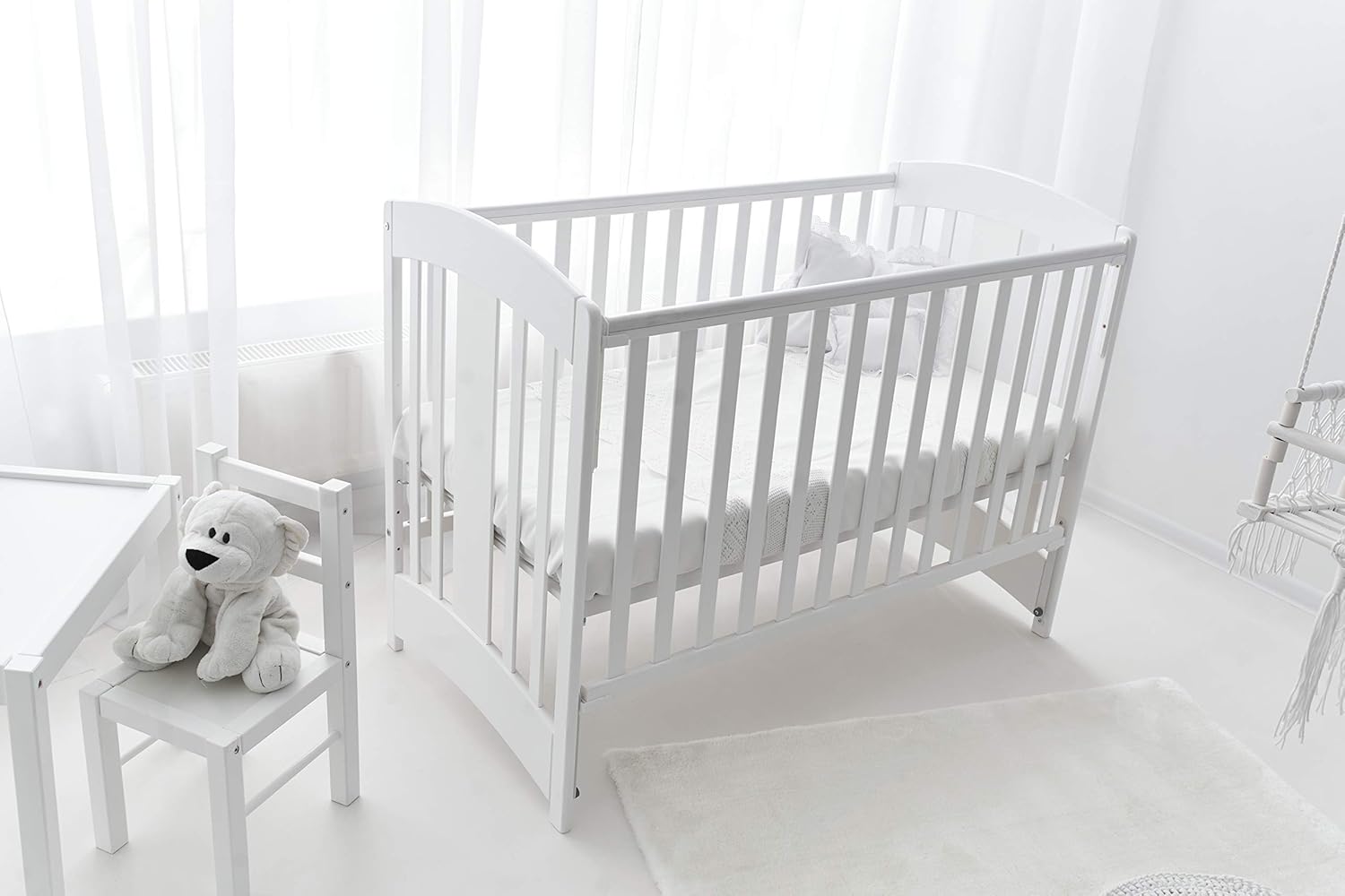 white and pine cot