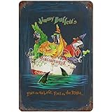 HZYXH Jimmy BUFFETTS MARGARFFAVLLE Tin Sign Vintage Art Iron Painting Rusty Poster Wall Decoration Interesting Aluminum 8x12i