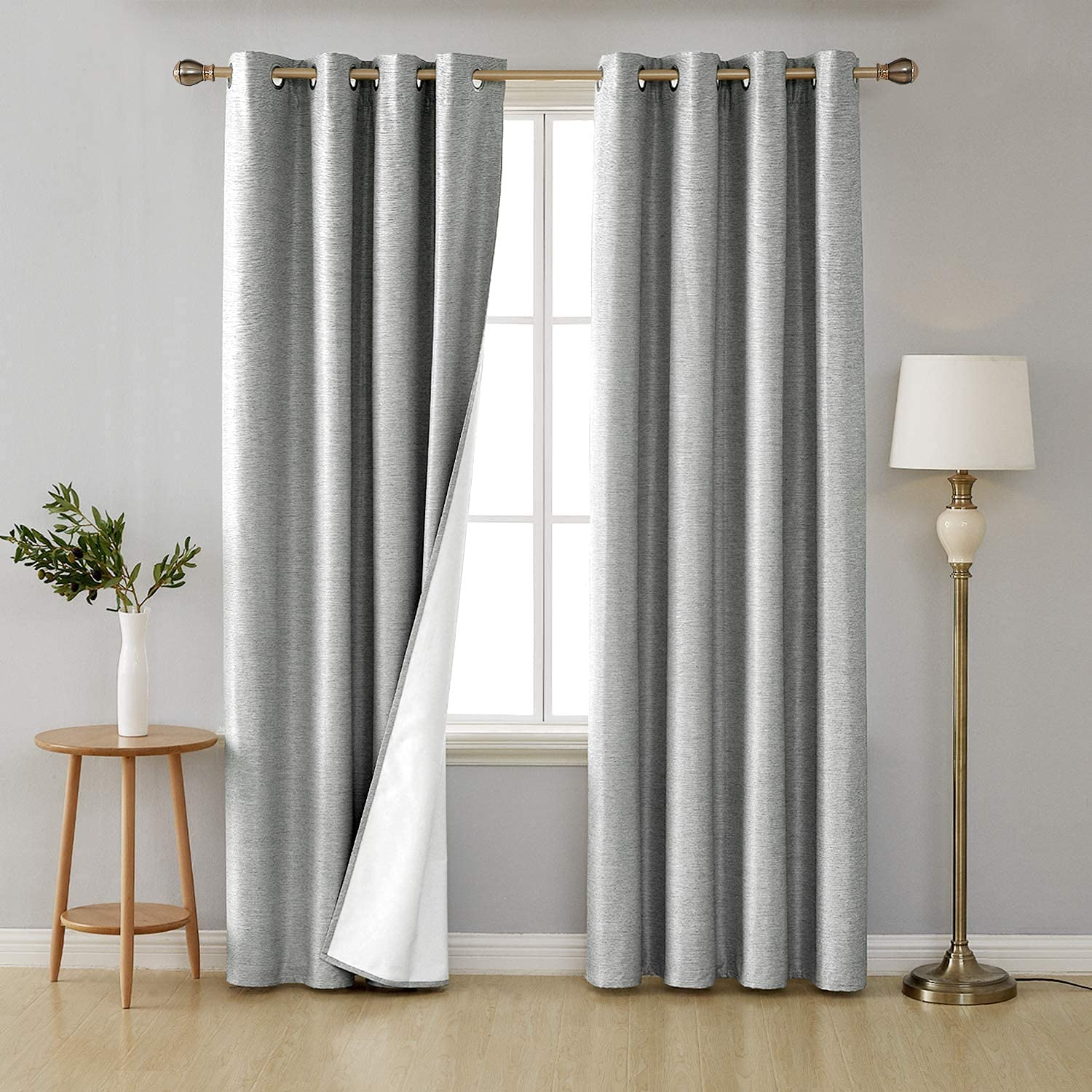 Buy Urban Space Room Darkening Jacquard Curtains for Long Door, Set of