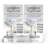 Lypo-Spheric Magnesium L-Threonate – 30 Packets – 77 mg Magnesium Per Packet – Liposome Encapsulated for Maximum Bioavailability – Professionally Formulated & 100% Non-GMO - 2 Pack