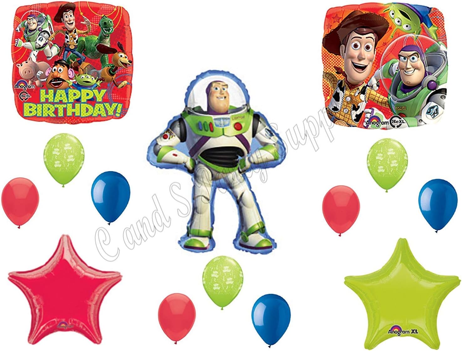 Amazon Com Toy Story Buzz Lightyear Birthday Party Balloons