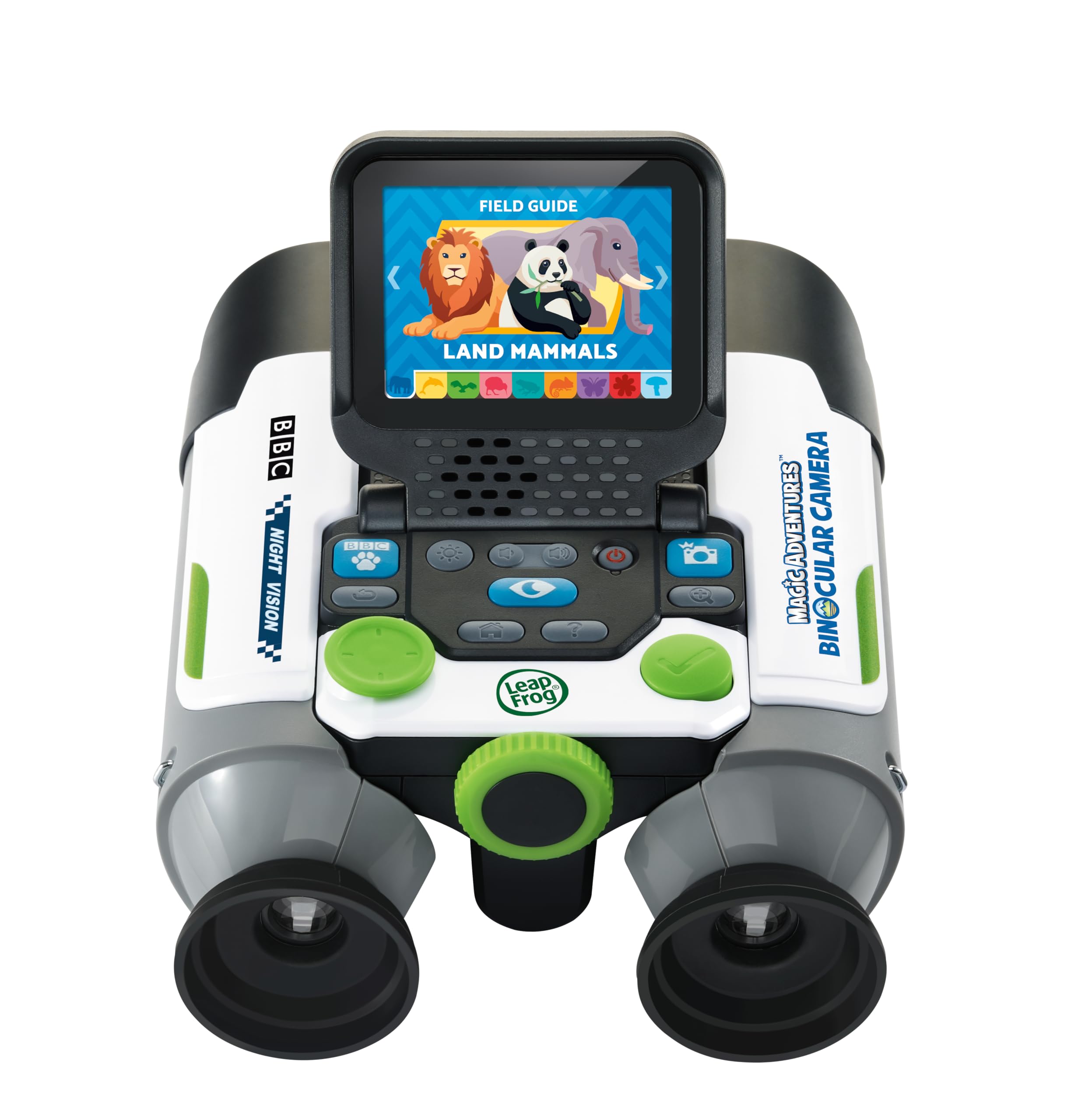 LeapFrog Magic Adventures Binocular Camera, Real Interactive Binoculars with Night Vision & Camera with 10X Optical Zoom, Educational BBC Images, Videos & Facts, Toy for 5, 6+ Years, English Version