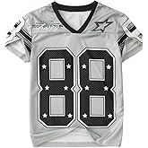 Boy Girl Y2K Jersey Shirt Number Graphic V Neck T-Shirt Kids Football Short Sleeve Tee Sport Summer Casual Tops