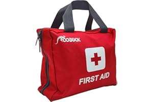 Roobuck First Aid Kit for Home, Backpacking, Camping, Travel, Car & Cycling. with Waterproof Laminate Bags