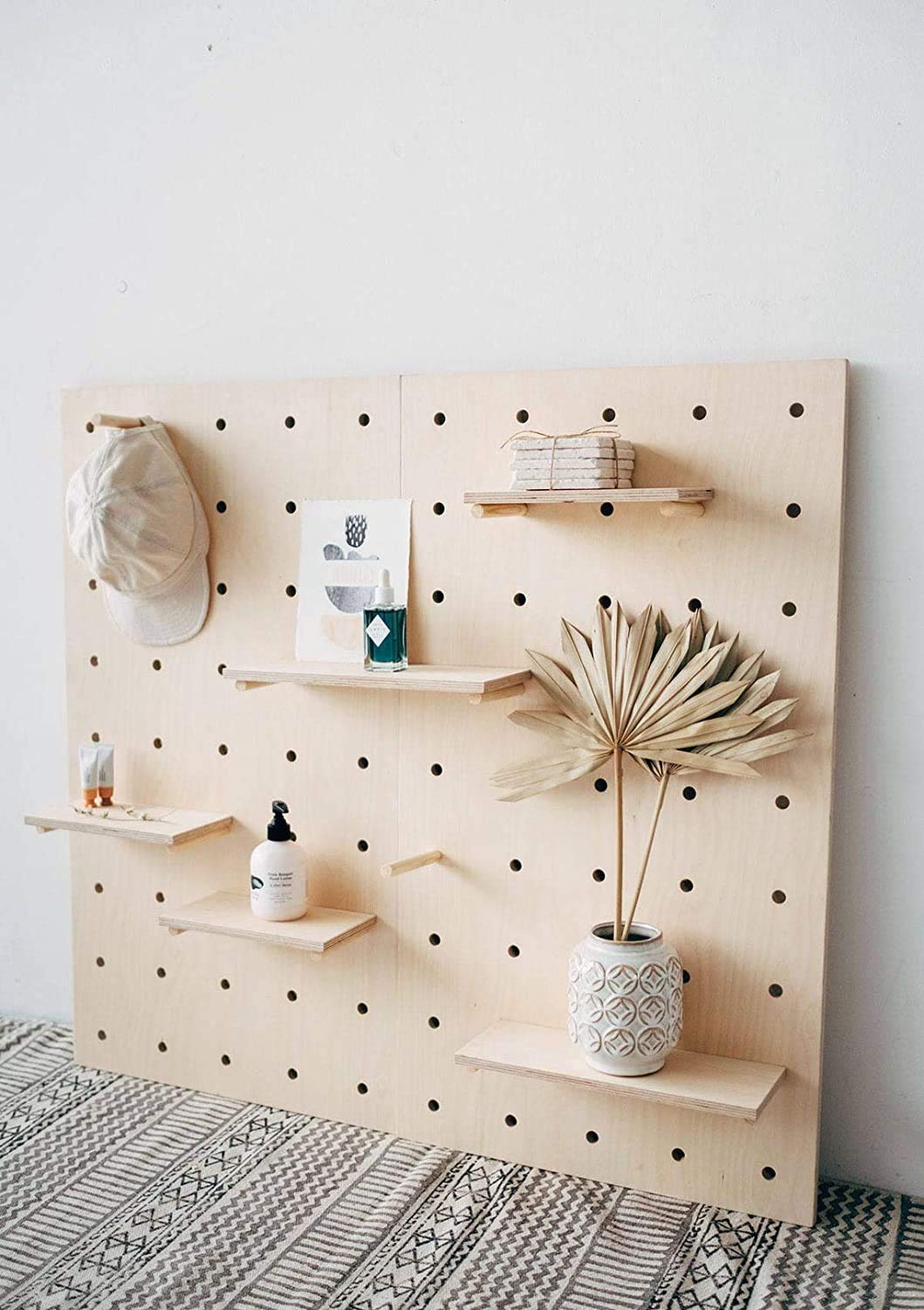 Wall Hole Pegboard with Pegboard Shelf SelfAdhesive Peg