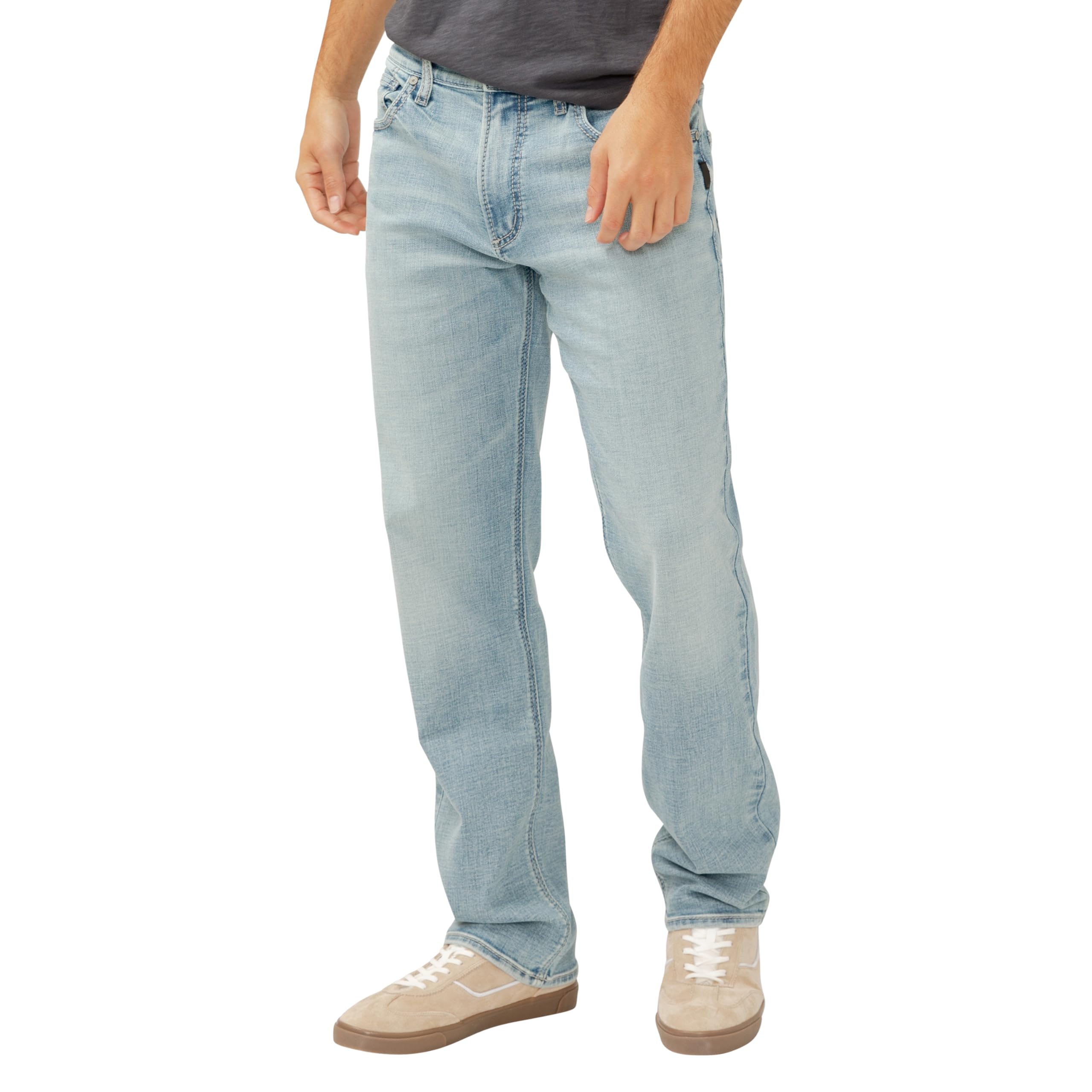 Silver Jeans Co. Men's Grayson Classic Fit Straight Leg Jeans, Luxe Heritage Billy, 42W x 30L Image