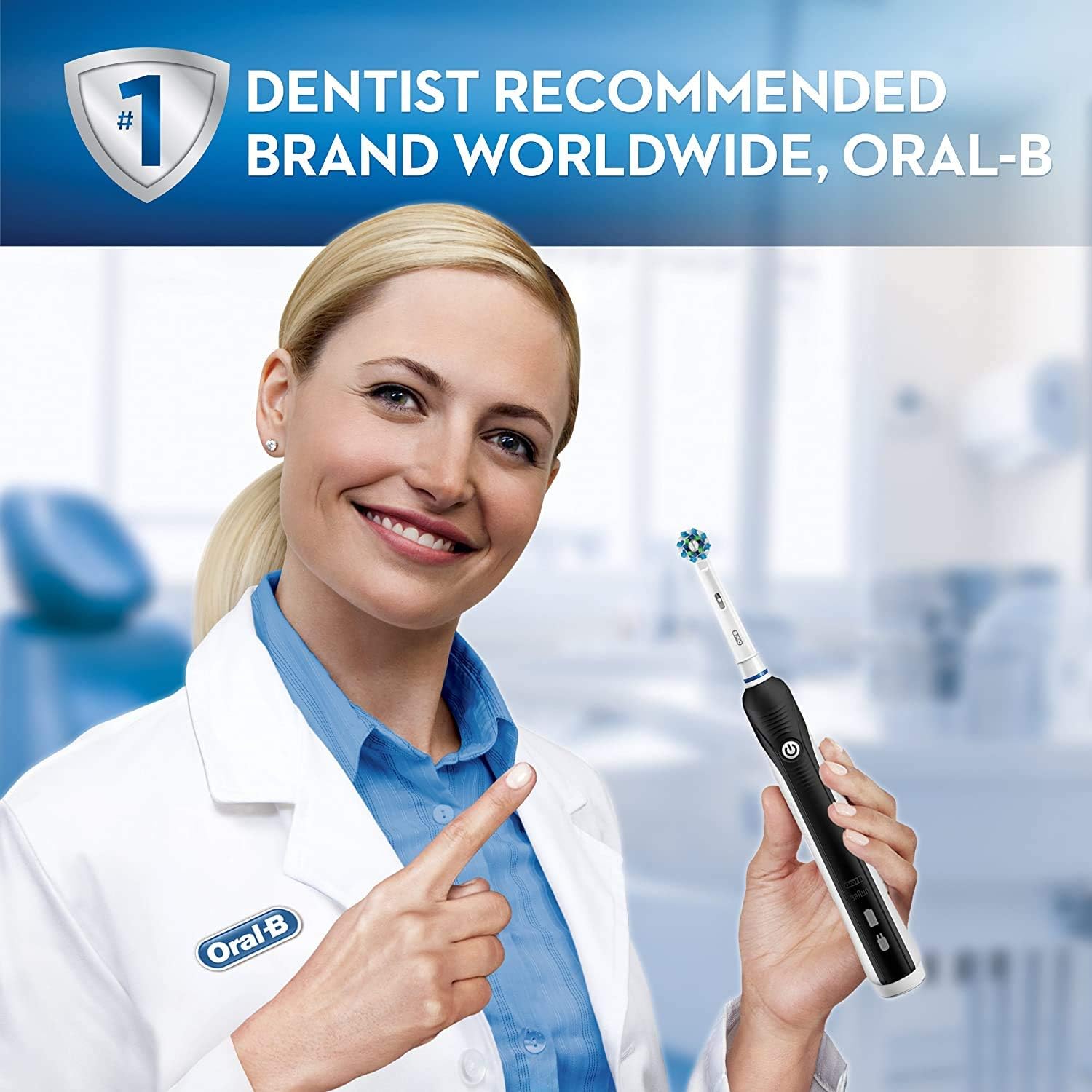 Oral-B 1000 CrossAction Electric Toothbrush, Black, Powered by Braun: Health & Personal Care