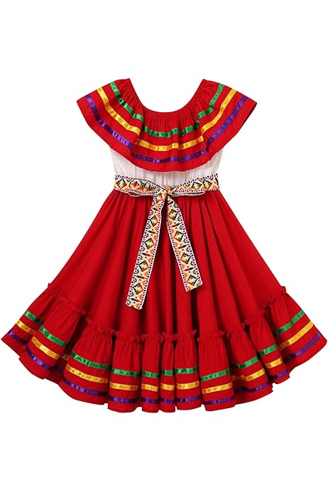 Trajes Tipicos Mexicanos Para Niña ABEHIK Vestido Mexicano Para