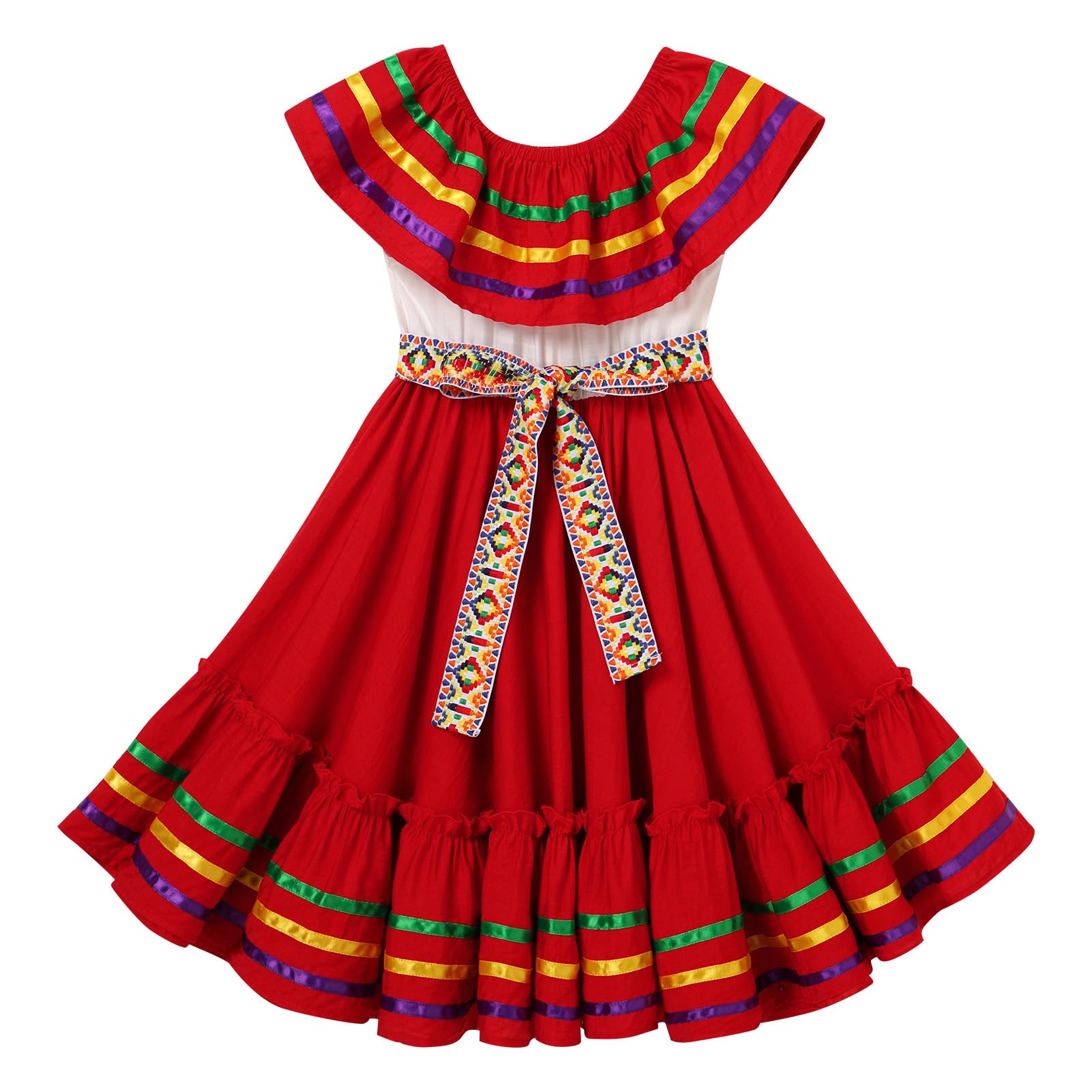 tayla embroidered mini dress Mexican Romper Corazones Red – Cielito Lindo main image 0
