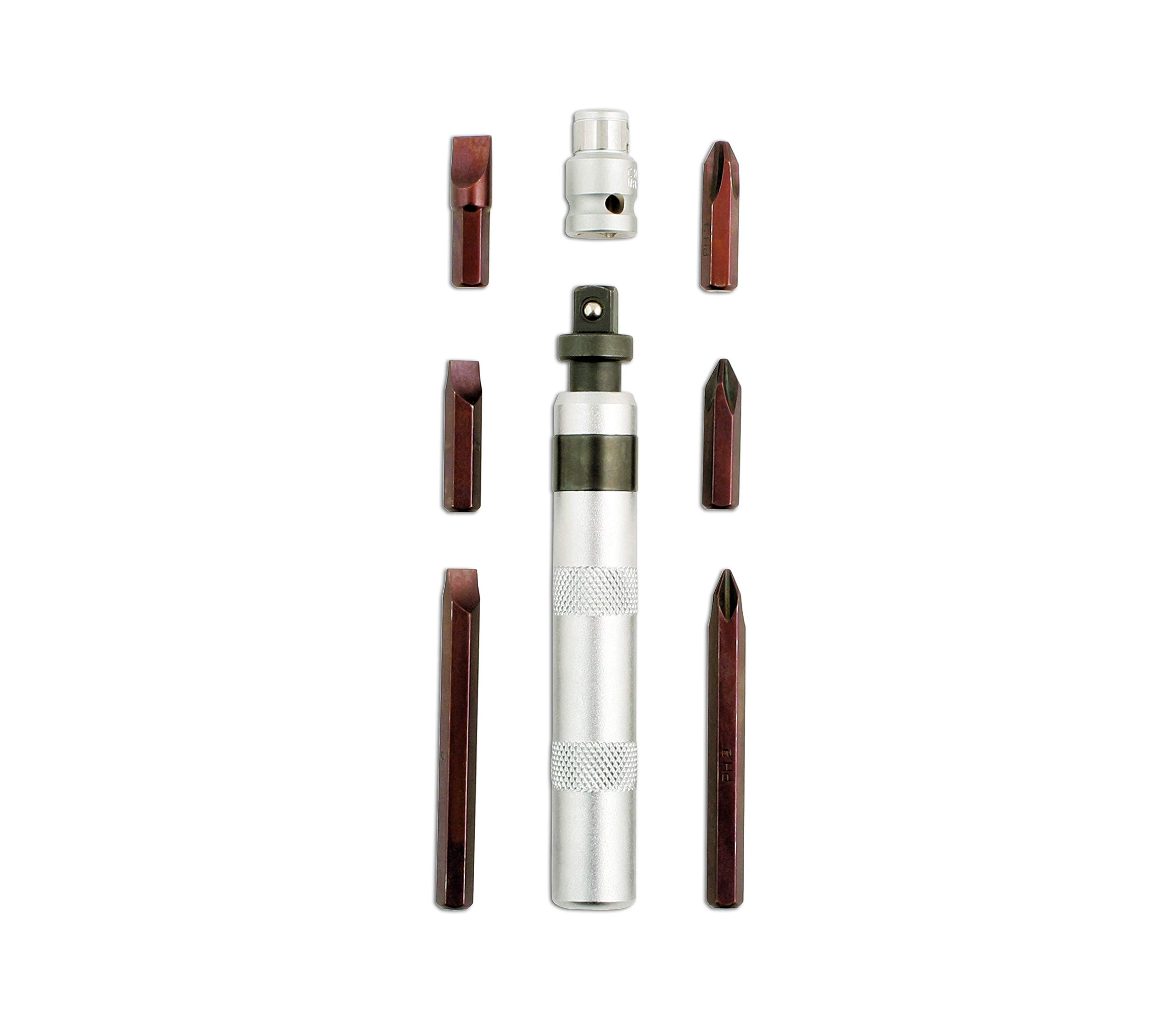 Laser 5735 Micro Impact Driver Set 3/8"D, Black With Yellow