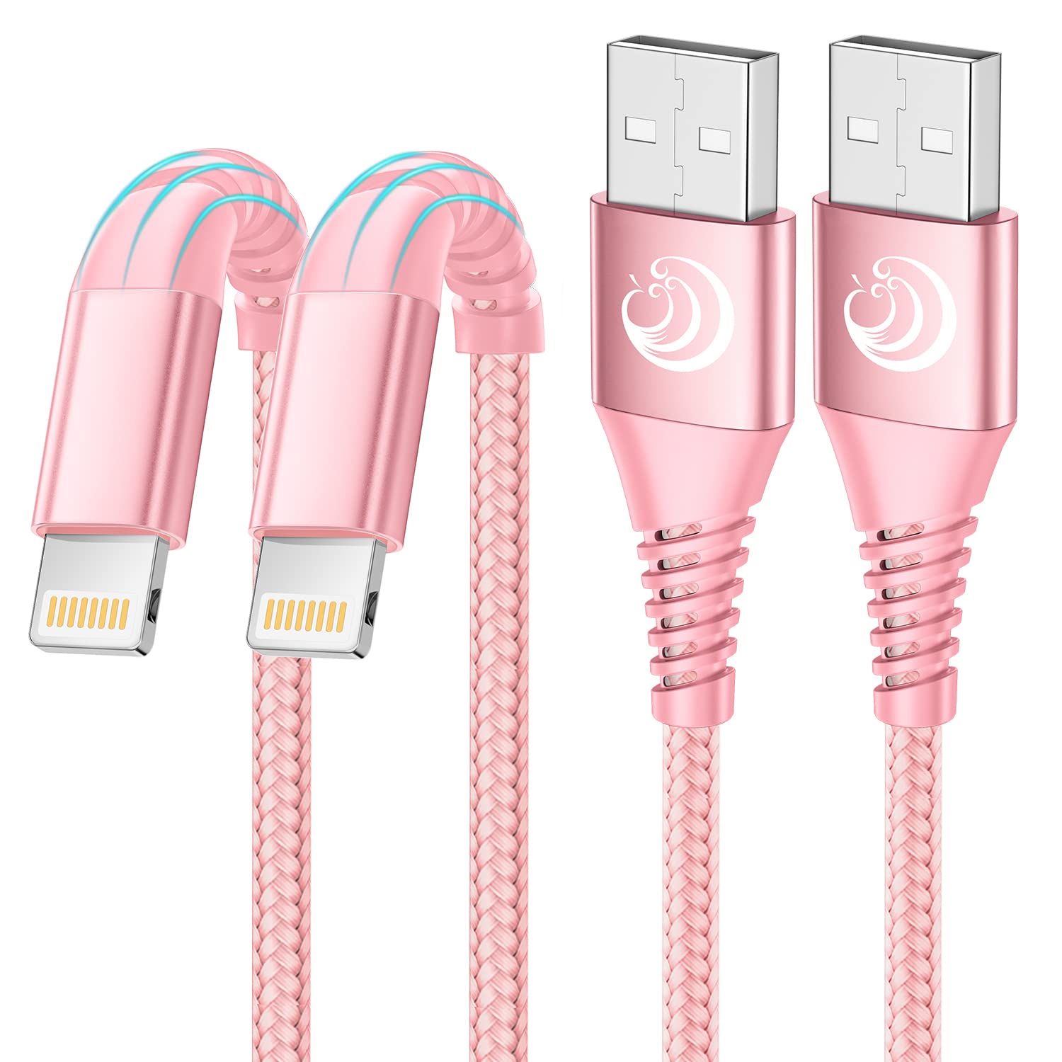 Photo 1 of 2 Pack 10ft iPhone Charger, [Apple MFi Certified] Long iPhone Charger Cord 10 ft Nylon Braided Lightning to USB Cable Fast Charging Cords Compatible with iPhone 14 13 12 11 Pro Max XR XS X 8 7 6