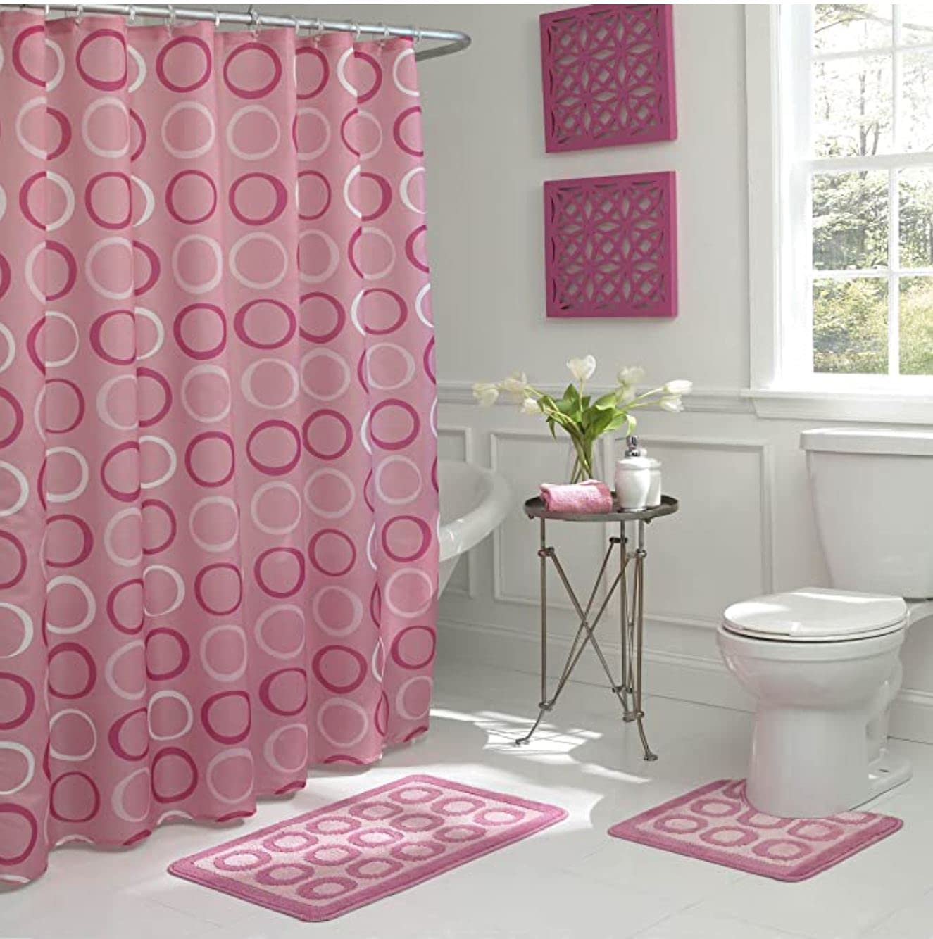 Creative Home Ideas Bath Fusion Terrell 15-Piece Dusty Rose Bathroom Shower Set