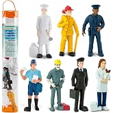 Safari Ltd. People Toob - 7 Community Helper Toy Figurines for Kids | Safety Tested, Figures 1.5 to 3 Inches Tall, Ages 3+, Rigid PVC Construction, Career Learning Play