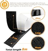 Blooven Hook and Loop Tape 20 mm x 8 m Self Adhesive Black view 3