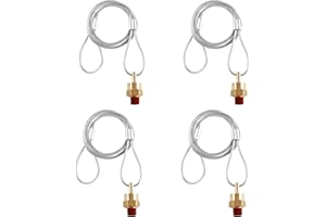 1/4” Air Compressor Drain Valve with 60” Cable, Dazakoot Air Tank Drain valve Plug for Semi Truck, Trailer (Replaces Haldex 12105, OEM N3613AD) - 4pcs