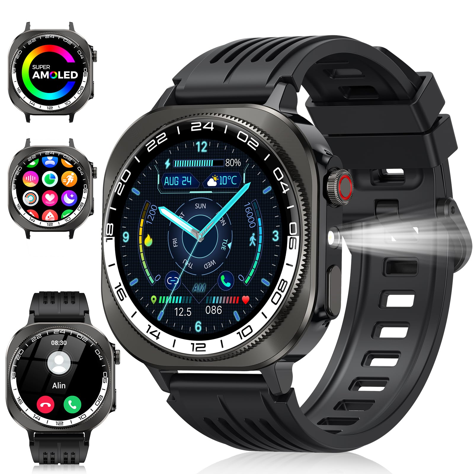 Smart Watch, 2025 AMOLED 3D 1.43