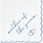 Bride Squad Wedding Handkerchief | Gifts for Mother Of The Bride & Mother Of The Groom | Something Blue for the Wedding Day