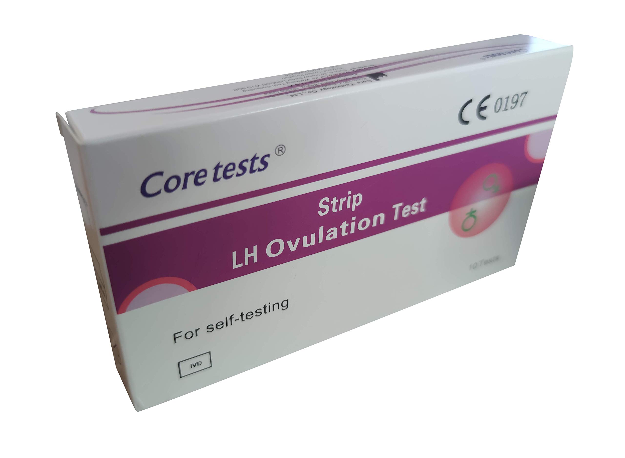 Core Tests 10 Ovulation Test Strips Sticks 25mIU/ml 3mm (10)