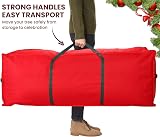 Vinsani 7ft/9ft Christmas Tree Storage Bag Waterproof Dustproof 124x30x50cm Red view 5