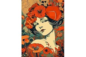 MXCFZX Paint by Numbers kit for Adults on Advanced Canvas，Flower Paint by Number Kits Easy Acrylic Watercolor Number Painting Canvas Arts for Beginner, Oil Painting Paint-by-Number for Decor 12x16in