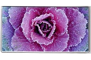 WINGS Craft & Fundraising Supply Checkbook Cover with Large Print Bank Transaction Register. (Frosted Rose)