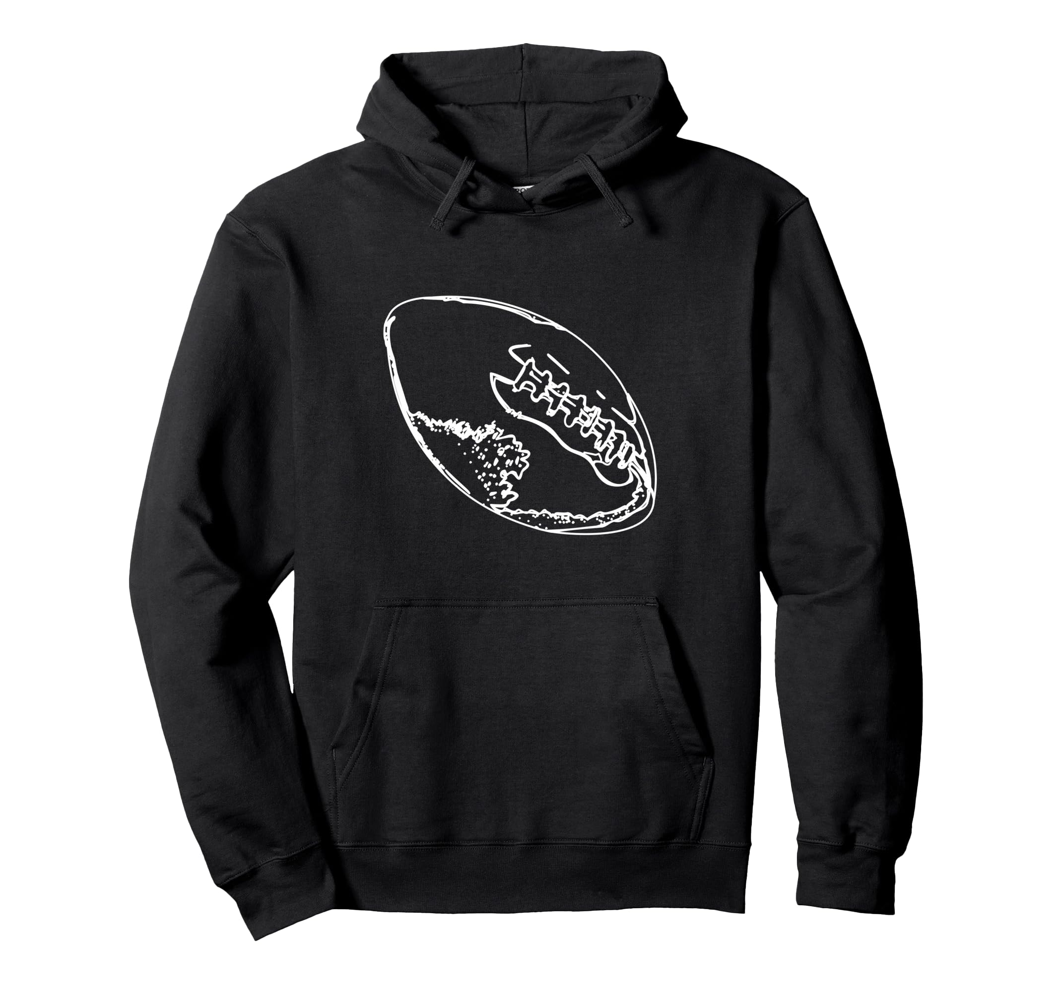 American Football Ball Sketch Football Player Pullover Hoodie