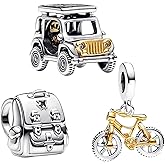 Doyafer 925 Sterling Silver Let'S Go On A Trip Pendant Charm Set For Women'S Bracelets, Necklaces, Holiday Birthday Gifts From Friends And Family, Diy Bracelets Charm Jewelry