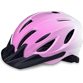 XIFENGRID Bike Helmet Women Adult, Head Safety Protection,Fits 57-61cm,Pink | Adjustable Dial &amp; Straps, Visor, Removable Liner, 15 Vents, Certified Safety Bicycle Helmet, Road Cycling Helmet for Adult