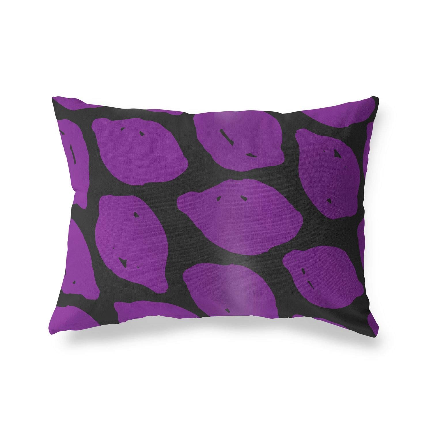 Bonamaison Decorative Cushion Cover Purple & Black, Throw Pillow Covers, Home Decorative Pillowcases for Livingroom, Sofa, Bedroom, Size: 35x50 Cm - Designed and Manufactured in Turkey