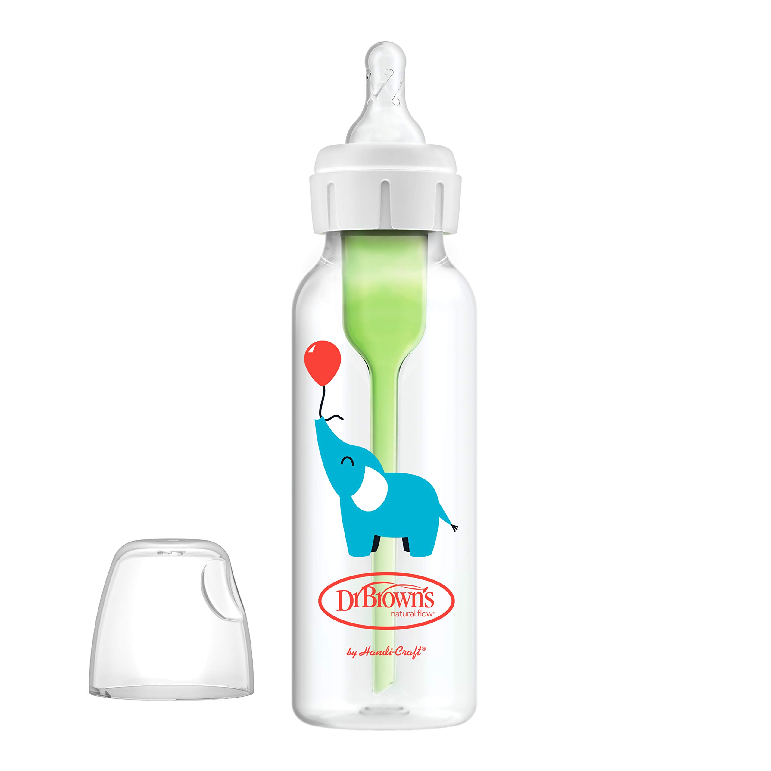Dr. Brown’s Natural Flow® Anti-Colic Options+™ Narrow Baby Bottles 8 oz/250 mL, with Level 1 Slow Flow Nipple, 6 Pack, 0m+ Balloon Animals Gift Set