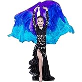 Aumulen 8mm Girls Hand-Made Belly Dance Silk Scarf Veils Gradual Colors
