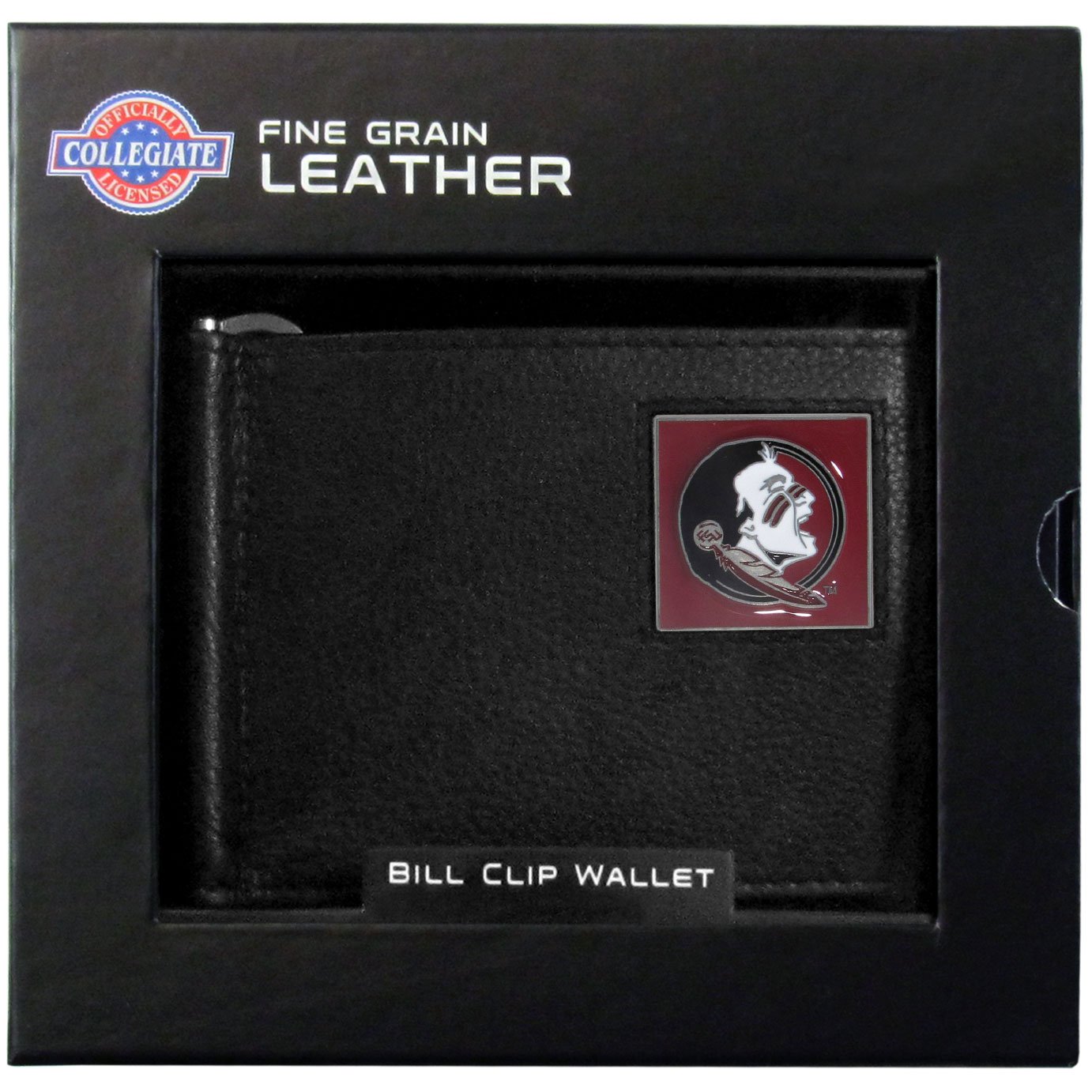 Siskiyou Sports NCAA Mens Florida State Seminoles Leather Bill Clip Wallet One Size Black