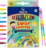 Pole Tip 36 Twistable Crayons Kids Colour Pencils 11 Colours Each 36 Pack view 2
