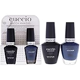 Cuccio Colour Matchmaker - Professional Nail Lacquer With An LED And UV Gel Polish - Made With Triple Pigmentation Technology For Rich Coverage In One Coat - Wild Knights - 2 Pc