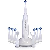 Cybersonic3 Electric Toothbrush, Rechargable Power Toothbrush with Complete Dental Care Kit Including Tongue Scraper and Floss Heads + 6 Replacement Brush Heads