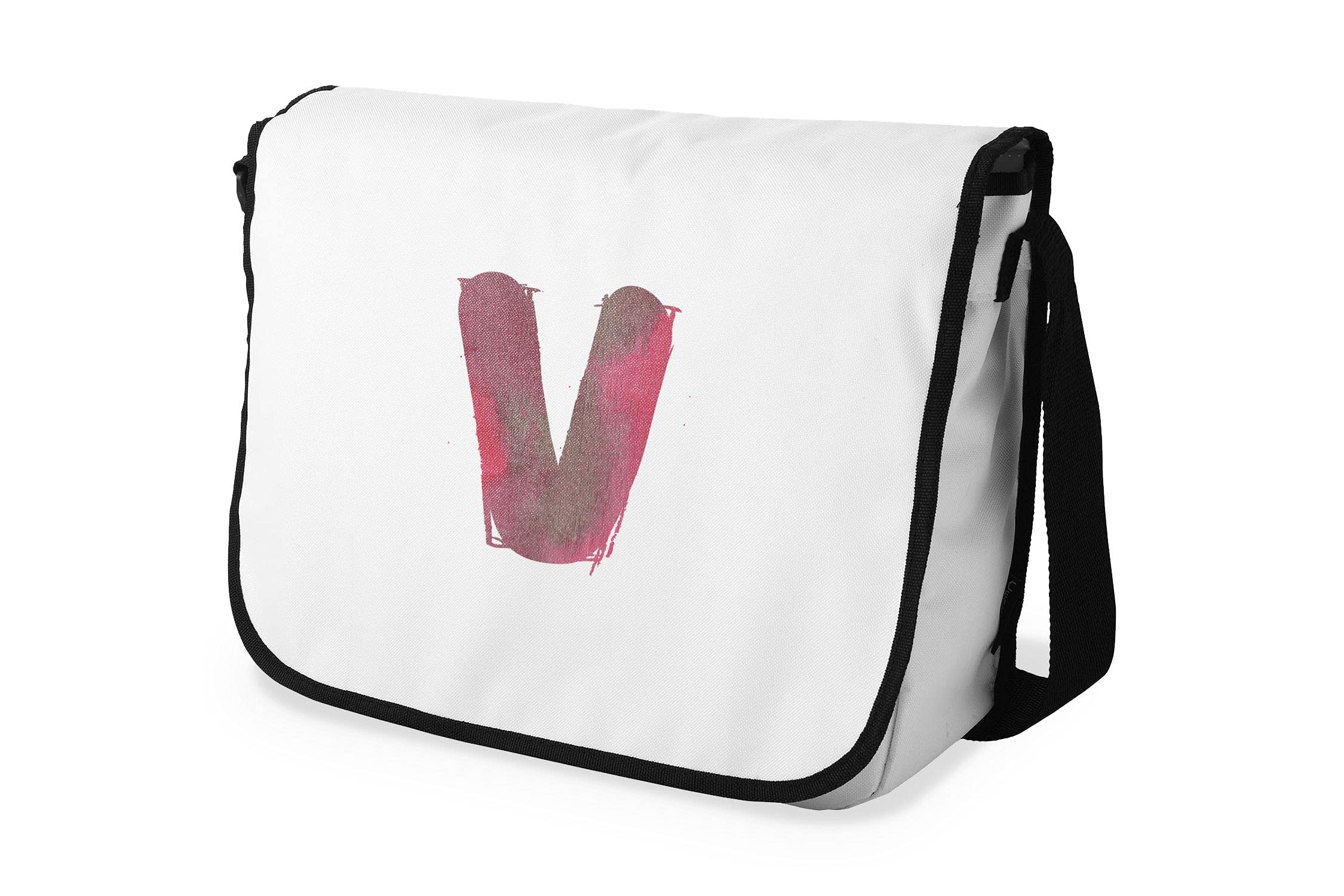 Bonamaison Digitally Printed Messenger School Bag with Black Strap for Students, Cross Body Bag, Courier Bag, Shoulder Bag for School, Back to School, Size: 29x36 Cm