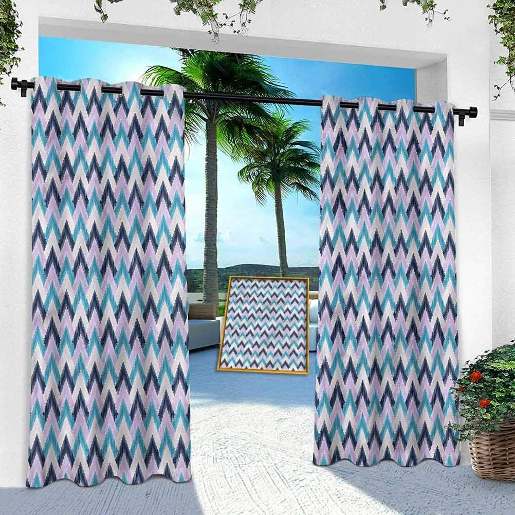 Cortina para exteriores, abstracta, triángulos en zigzag flecha, 95