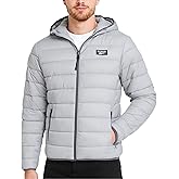 Reebok Mens Puffer Jacket - Lightweight Quilted Glacier Shield Plus Size Puffer Jackets for Men - Insulated Mens Winter Coats