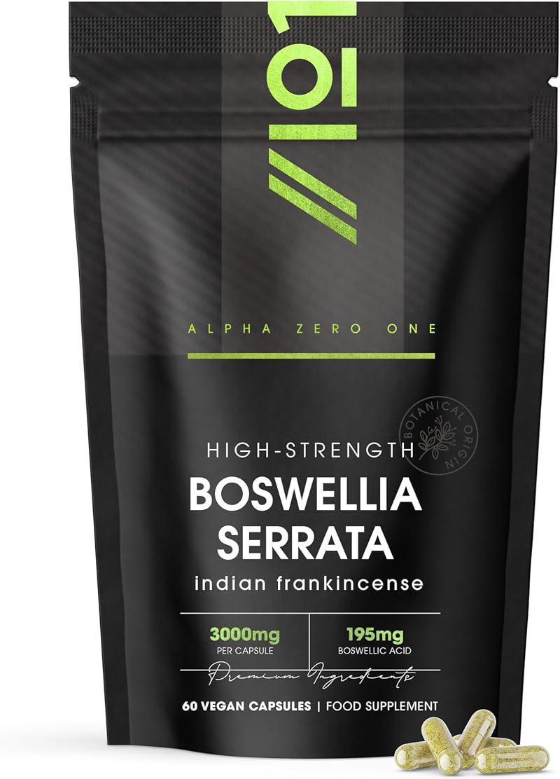 ALPHA01 Boswellia Serrata Extract 3000mg 65% Boswellic Acid 60 Caps