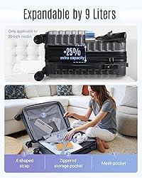 LIGHT FLIGHT Luggage Sets, 3 Piece Durable Suitcase
