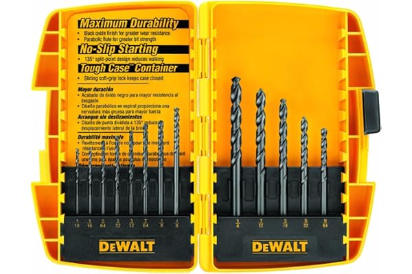 DEWALT Black Oxide Drill Bit Set with Pilot Point, 13-Piece (DW1163) (1Pack)