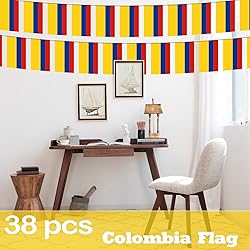 Colombia String Flag Pennant Banner - 38 Flags, 42