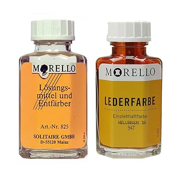 Morello Lederfarbe hellbraun mit Morello Lederreiniger SET