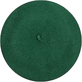Gllutt Women Wool Beret Hat French Style Solid Color