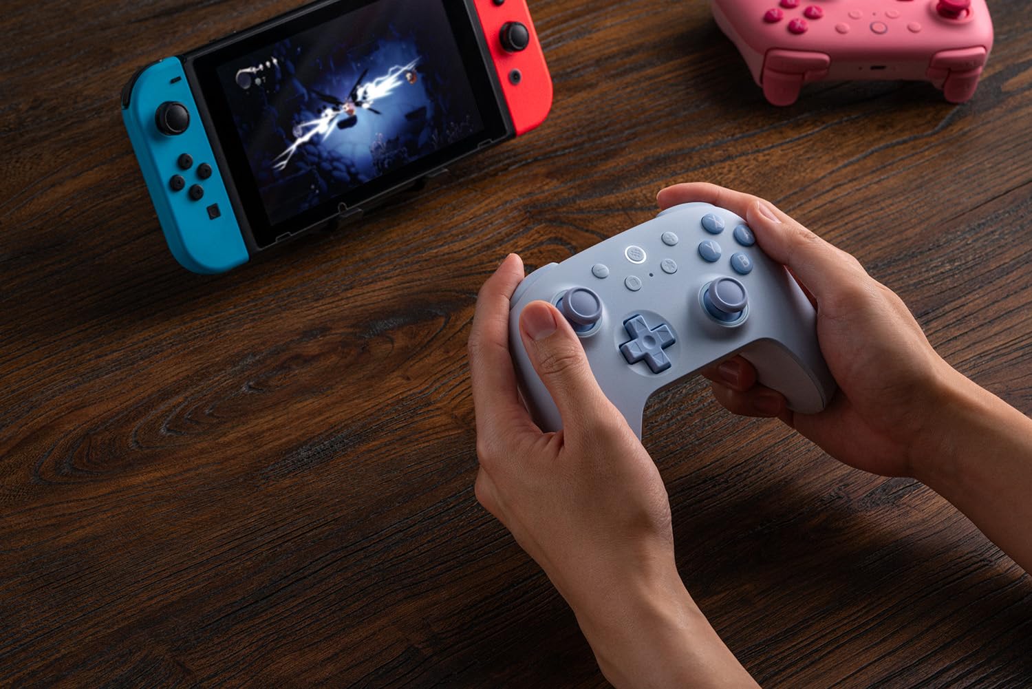 8Bitdo Ultimate 2C Bluetooth Controller for Switch, Wireless Controller with 6-Axis Motion Control, Rumble Vibration, Refined D-Pad and Bumpers, and Hall Effect Joysticks (Blue) 6