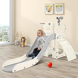 Virubi 5 in 1 Toddler Slide Playset, Climbing Toys