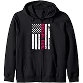 Diesel Truck Girl Flag American Woman USA Brothers Turbo Zip Hoodie