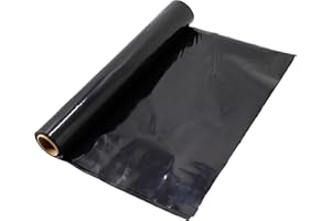 TEXALAN(R) Black Plastic Sheeting Roll Farm Film Tarp Heavy Duty Polyethylene Vapor Barrier 6 Mil 10ft x 25ft